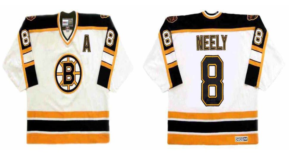 2019 Men Boston Bruins #8 Neely White CCM NHL jerseys->boston bruins->NHL Jersey